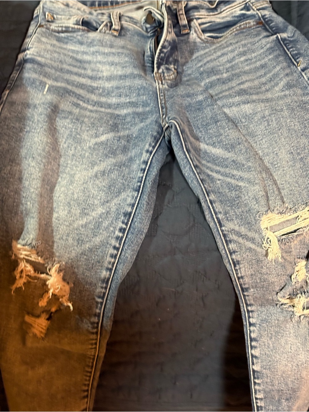 Anna Light Blue Distressed Skinny Jeans